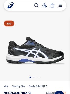 Asics Kids Gel grade tennis shoes